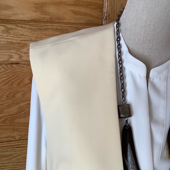 mbyM Butter Cream Tailored Suit Vest Size S/M - Picture 5 of 16